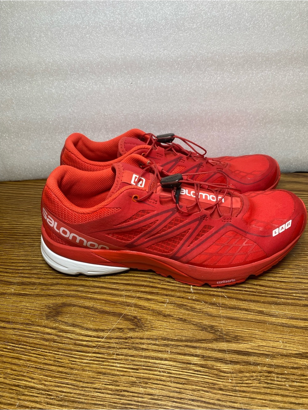 Salomon S-Lab X-Series Sonic 2 Mens 8 Size Red Breathable Running Shoe Quicklace